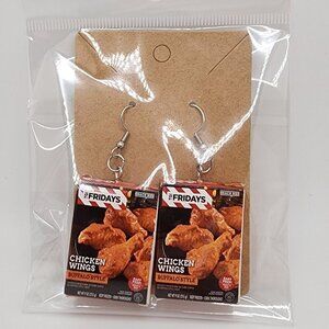 Mini-Brands "TGI Fridays Chicken Wings" Stainless Steel Earrings